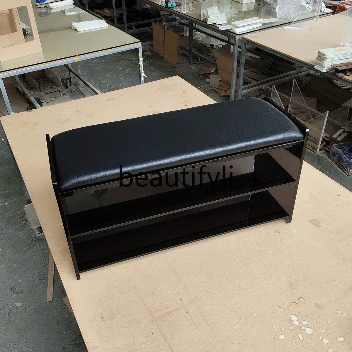Picture 4: ss K178 ss25 Shoe change stool door home sitting acrylic bench light luxury advanced sense entry-level