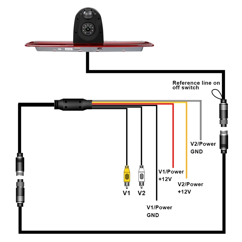 Rear View Camera For Mercedes Sprinter/Crafter 2007-2019 Brake Light Dual Camera