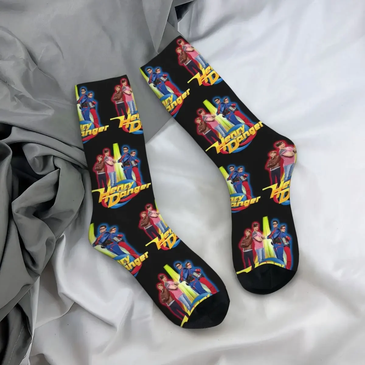 

Носки на все случаи жизни Henry Danger Secret Identities, длинные носки в стиле хип-хоп для мужчин и женщин, подарки на День святого Валентина