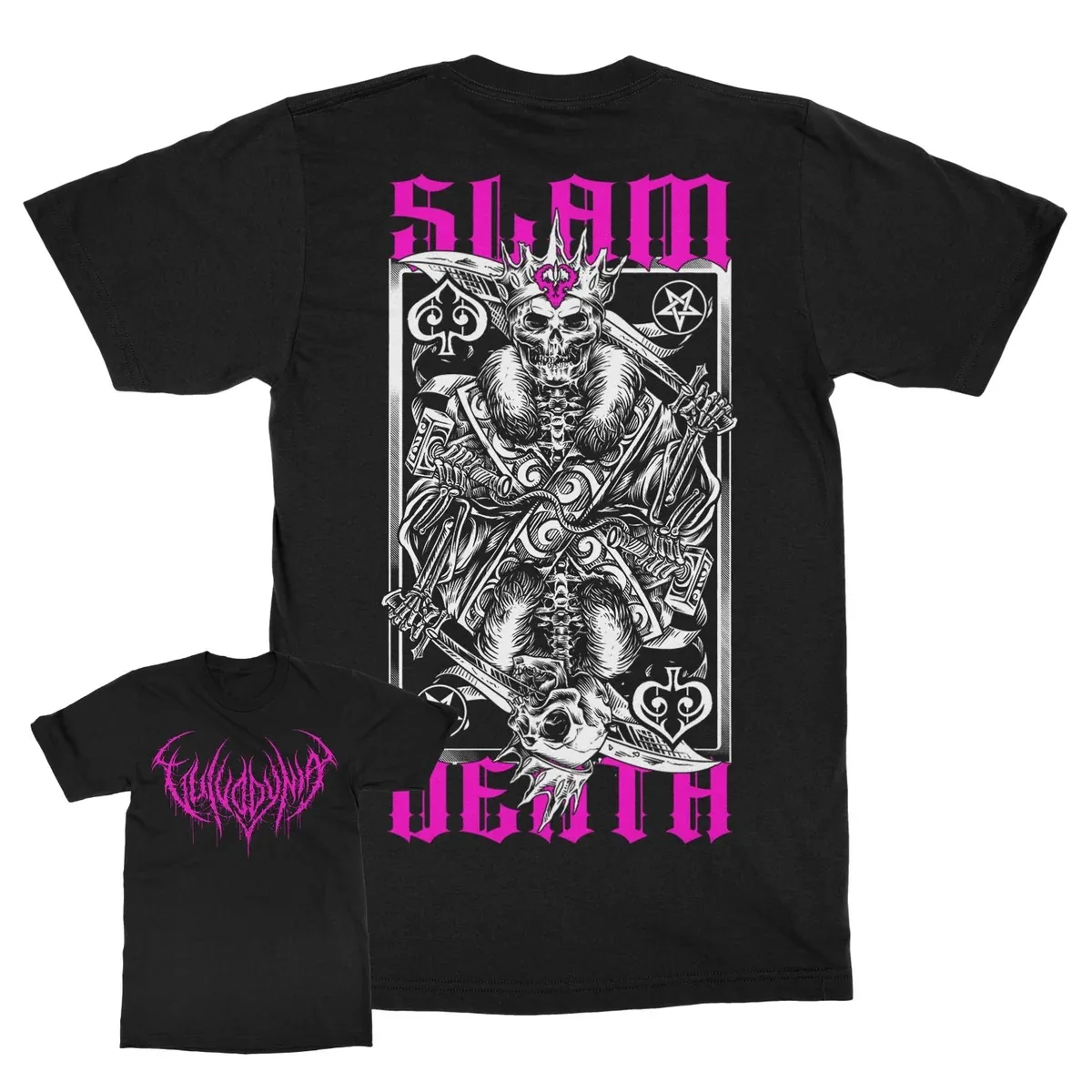 Dark Plant Monster Axe Man Horror Poster T Shirt, Vulvodynia Green Red Fantasy Terror Double Sided Vintage Graphic T Shirt