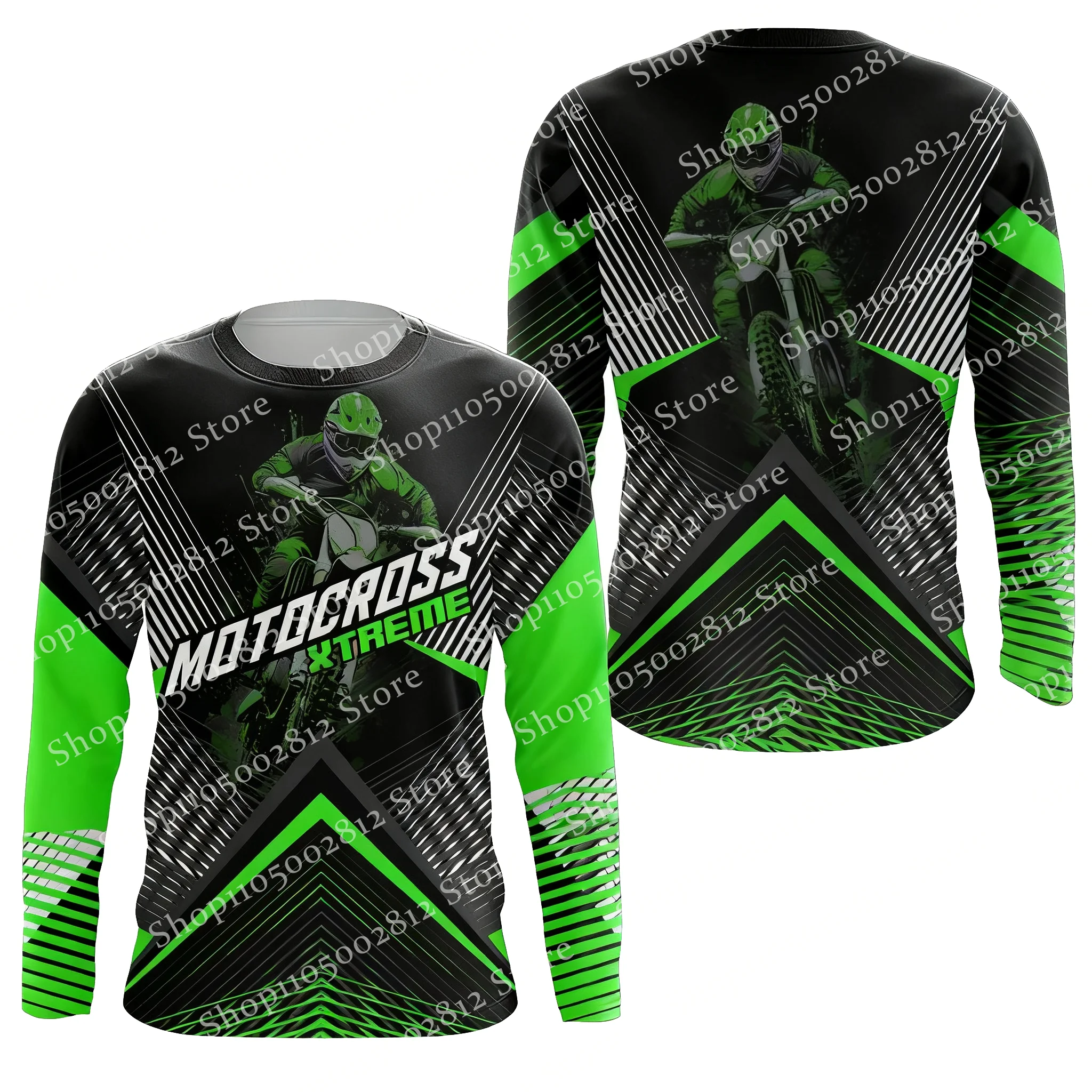 

MOTOCROSS модная футболка с длинными рукавами для езды на мотоцикле контрастного цвета с принтом внедорожная мотоциклетная толстовка быстросохнущая Breatha