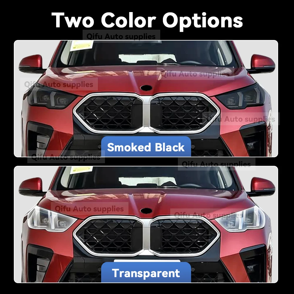 For BMW X2 U10 2024 2025 2026 TPU Headlight Anti-Scratch Smoke Black Transparent Modification Color Changing Protective Film