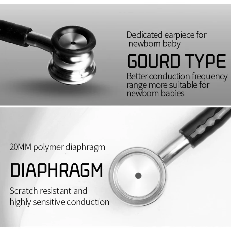 Spirit Medical Instruments Pediatric Stethoscope Double-sided Majestic Series Neonatal Dual Head Emt Stethoscope For The Doctor