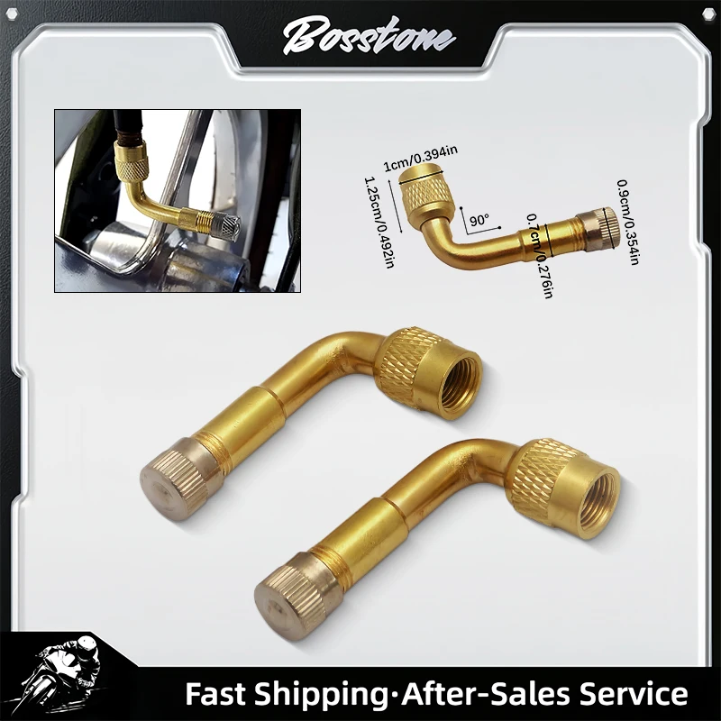 Motorcycle 90 Degree Angle Bent Valve Adaptor Tyre Tube Valve Extension Adapter 2Pcs/4Pcs for Truck Car Moto Bike