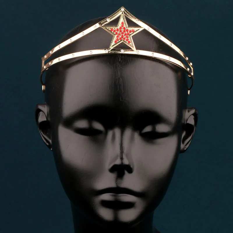 Children Metal Crown Alloy Star Shape Kid Tiara For Holidy Party Christmas Day Headwear Jewelry Head Accessoris