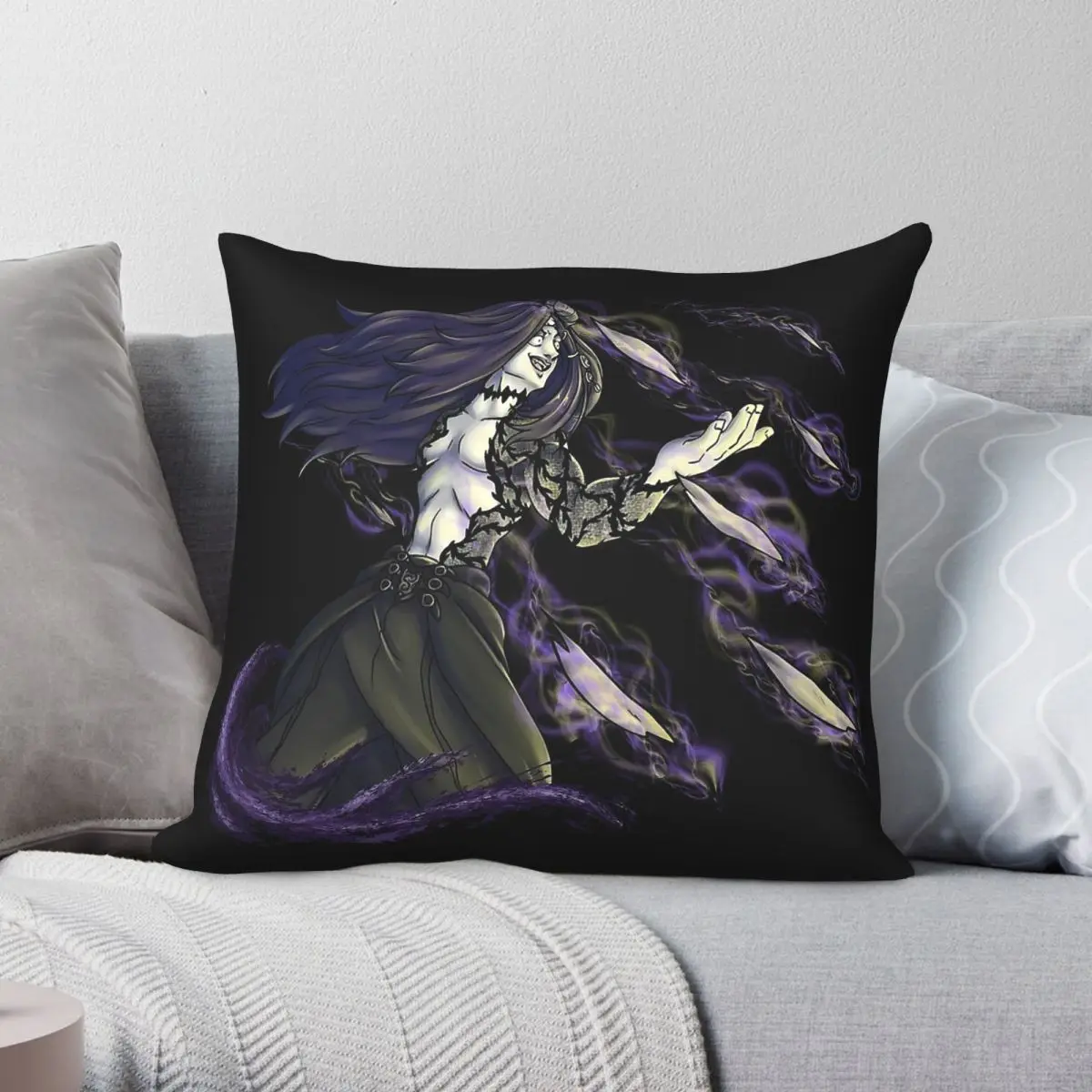 Necromancer Zorba Bone Attack Pillowcase Polyester Linen Velvet Creative Zip Decor Pillow Case Sofa Cushion Cover