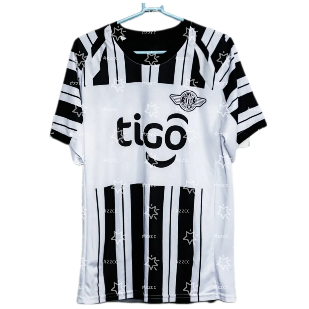 

25-26 Club Libertad Home football jersey Training Set Football fan gift Summer Sports Men's T-Shirt Kid's Tee Surfing T-shirt ﻿
