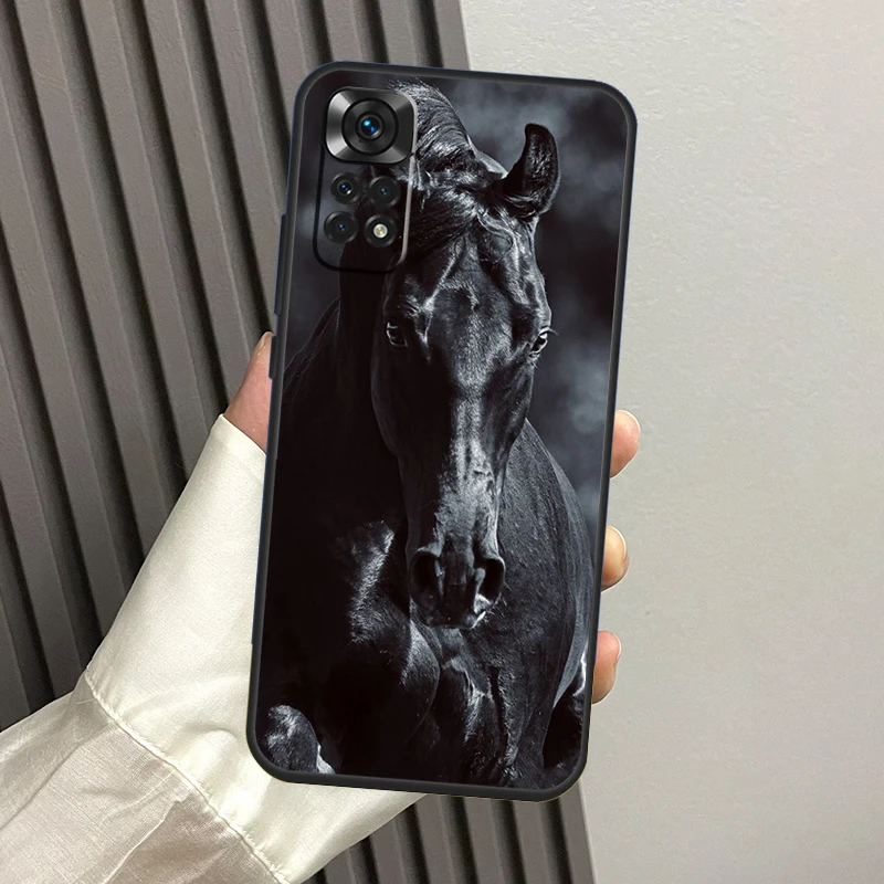 Animal Steed Horse Case For Xiaomi Redmi Note 10 Pro Note 11 8 9 12 Pro 11S 10S 8T Redmi 10C 12C 9C 9T Cover