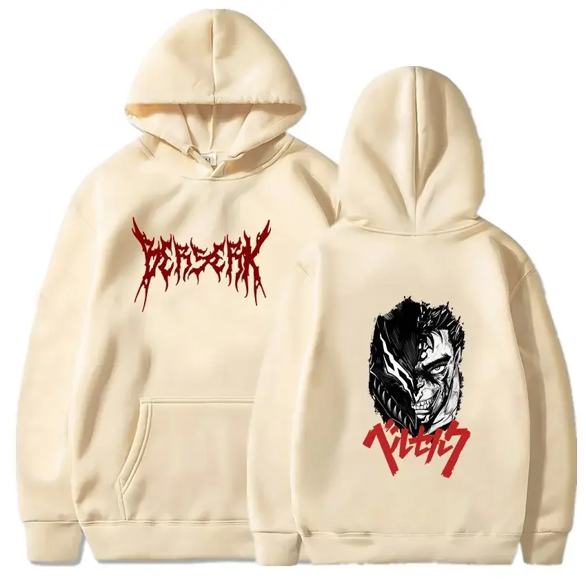 Men Berserk Guts Hoodies Japanese Manga Hip Hop Pullovers Unisex Sweatshirts Anime Eye Print Harajuku Hoody Streetwear Tops