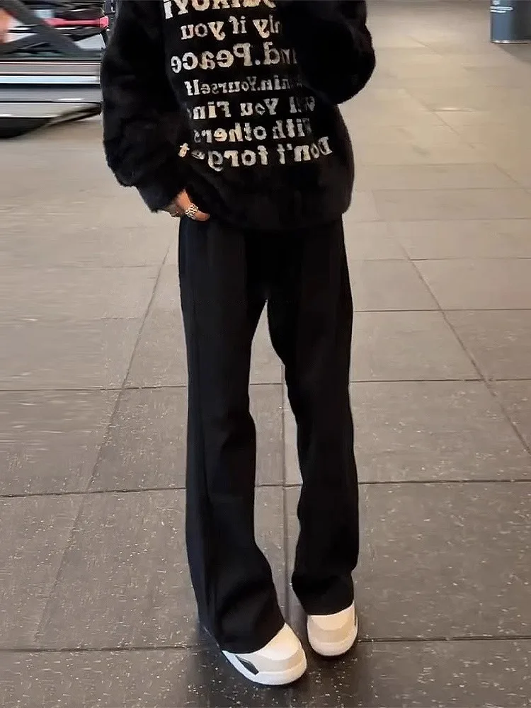 

Bla Fce Lined Straight Leg Jeans Men's Thiened Autumn Winter Faion High Street Vibe Slimming Bootcut Trousers