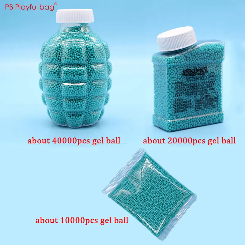 Playful Bag 9 Color Gel Ball Bullet 7-8MM With Bottle Gel Ball Water Absorbing Bead Universal Toy Gun Accessory QJ82