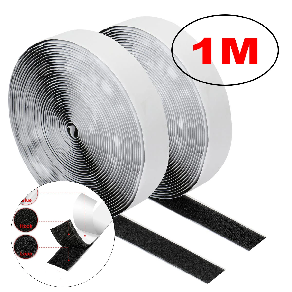1-25m selbst klebende Touch Back Klett verschluss Haus DIY Magic Tap Auto Kleber starke Kleber Aufkleber Aufkleber Riemen