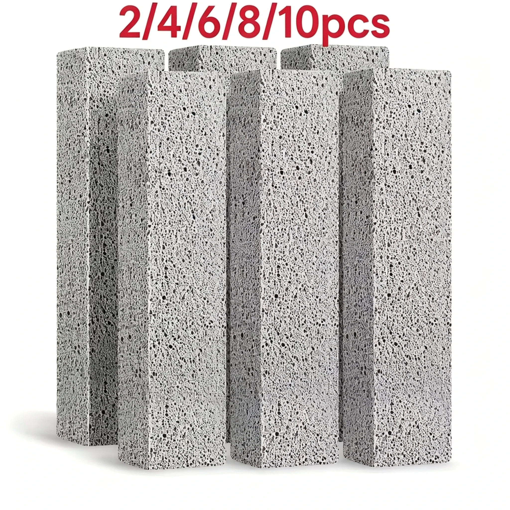 2/4/6/8/10pcs of Pumice Cleaning Sticks And Scrub Pads Suitable for Toilets, Bathtubs, Kitchen Sinks, Grills, And Various Househ