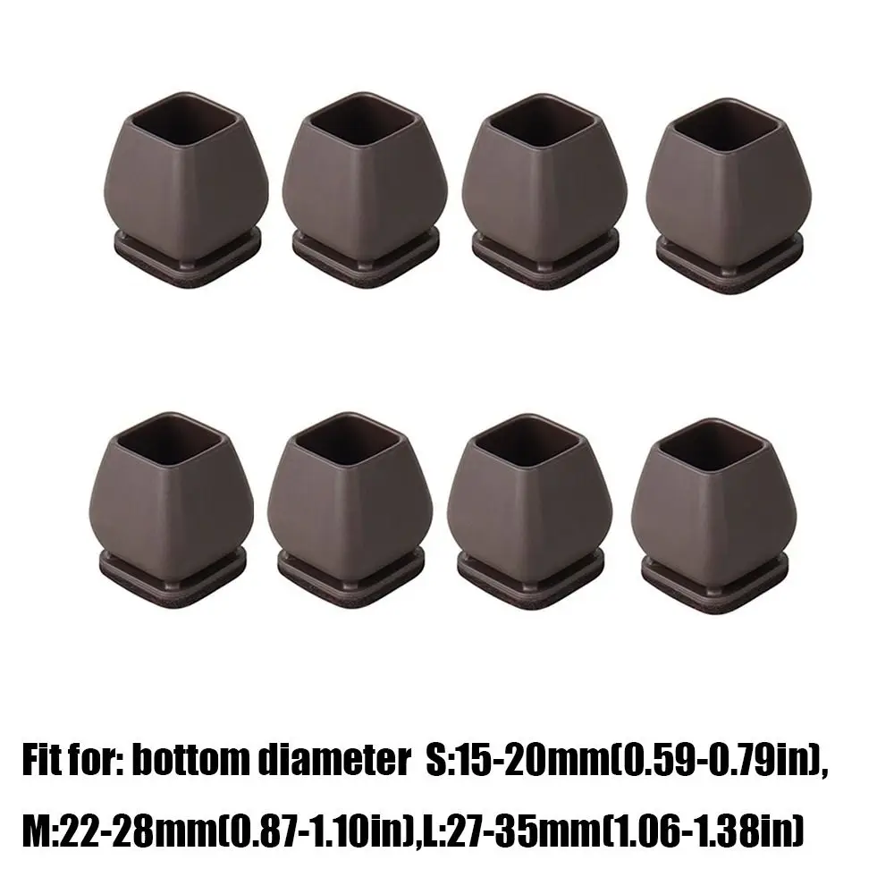 

With Thick Wrap Felt Pads Chair Foot Cover Reduce Noise Round/Square Chair Leg Floor Protector TPE Non-slip