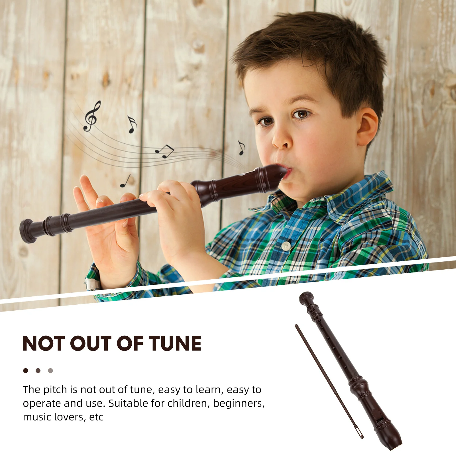 

1Set German-Style C Key High Pitch 8-Hole Clarinet Educational Musical Instrument Kids Beginners Students Portable Cleaning Tool