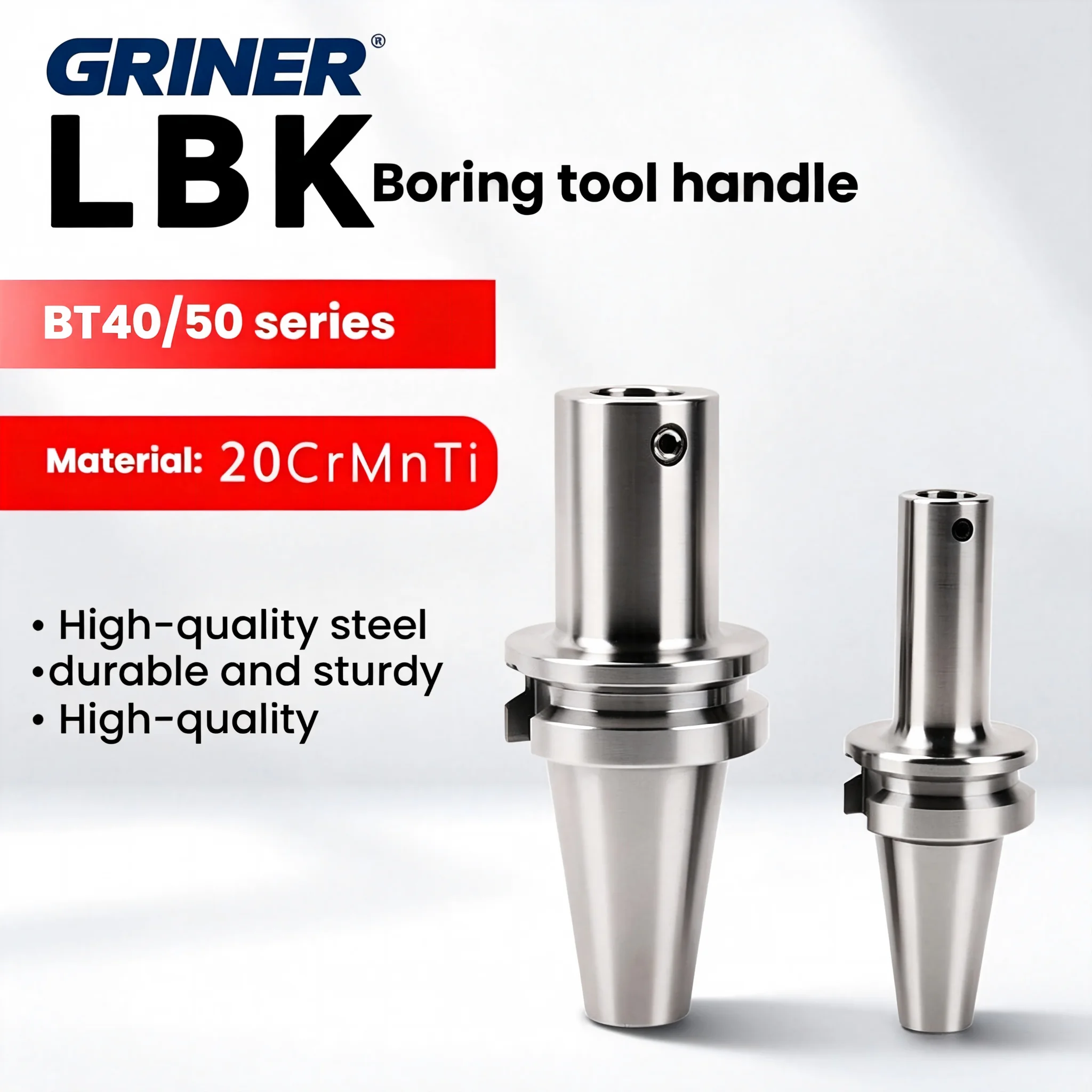 GRINER BT40 BT50 LBK Boring Tool Holder High Rigidity Alloy Steel CNC Machining Center Precision Boring Arbor for Boring Head