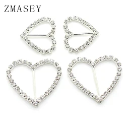 High Quality! 10 Pcs/Set Peach Heart Rhinestone Buckle Sewing Decoration Accessories DIY Hair Accessories, Ribbon Wholesale