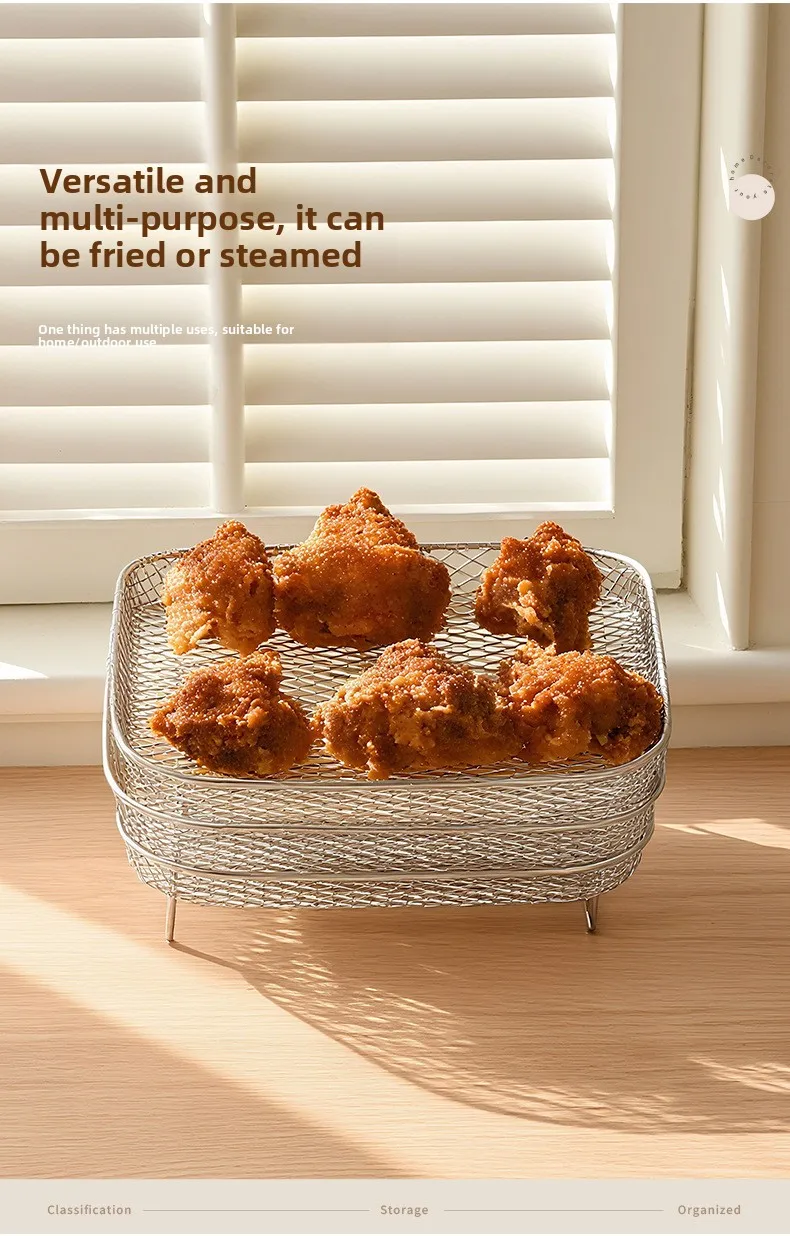 المنزل الخبز/الوجبات الخفيفة صنع ثلاث طبقات تكويم الفولاذ المقاوم للصدأ العلوي مقلاة الغاز فرن العالمي الشواء الجفاف الرف #6