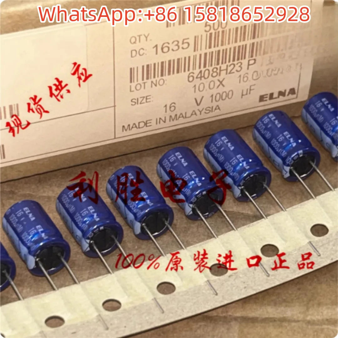 

10 шт. 1000 мкФ 16 В японский конденсатор Elna 16 В 1000 мкФ 10*16 RE3 синий халат