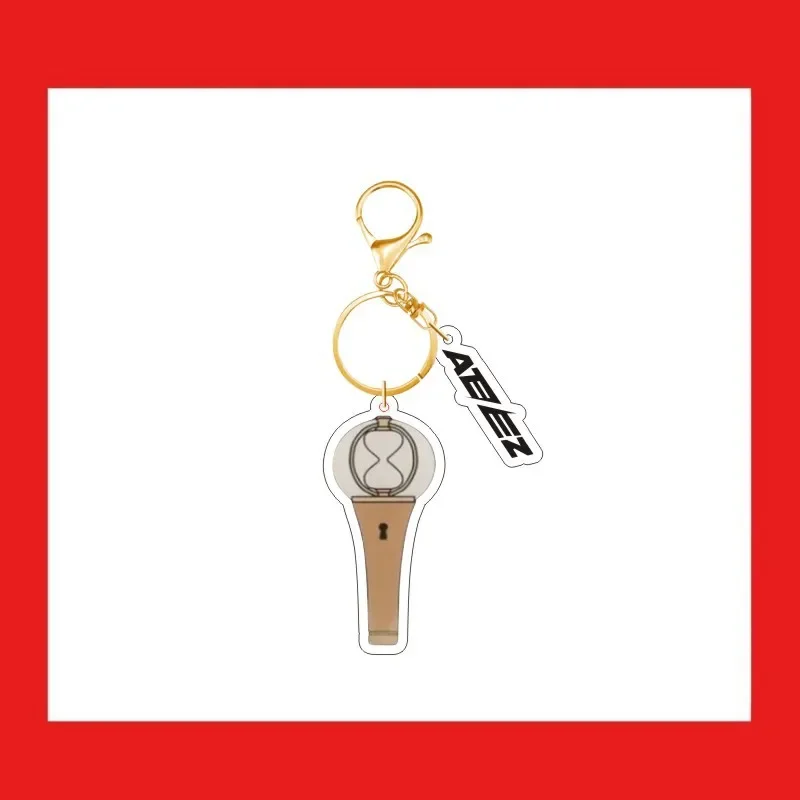 Kpop Hongjoong Seonghwa Yunho Official Support Lamp Peripheral Acrylic Keychain Personalized Key Pendant Figurine Collectible