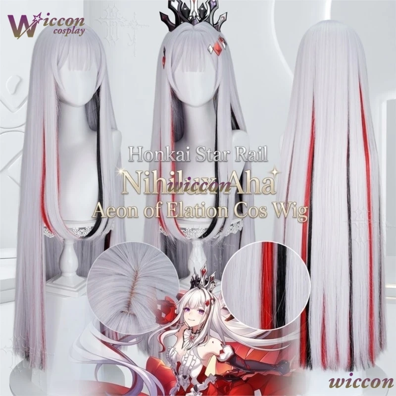 WonkaCos Honkai Star Rail Nihilux Aha Aeon Of Elation Cos Wig With Simulated Scalp Top Anime Game Hairpiece For Role Play Party