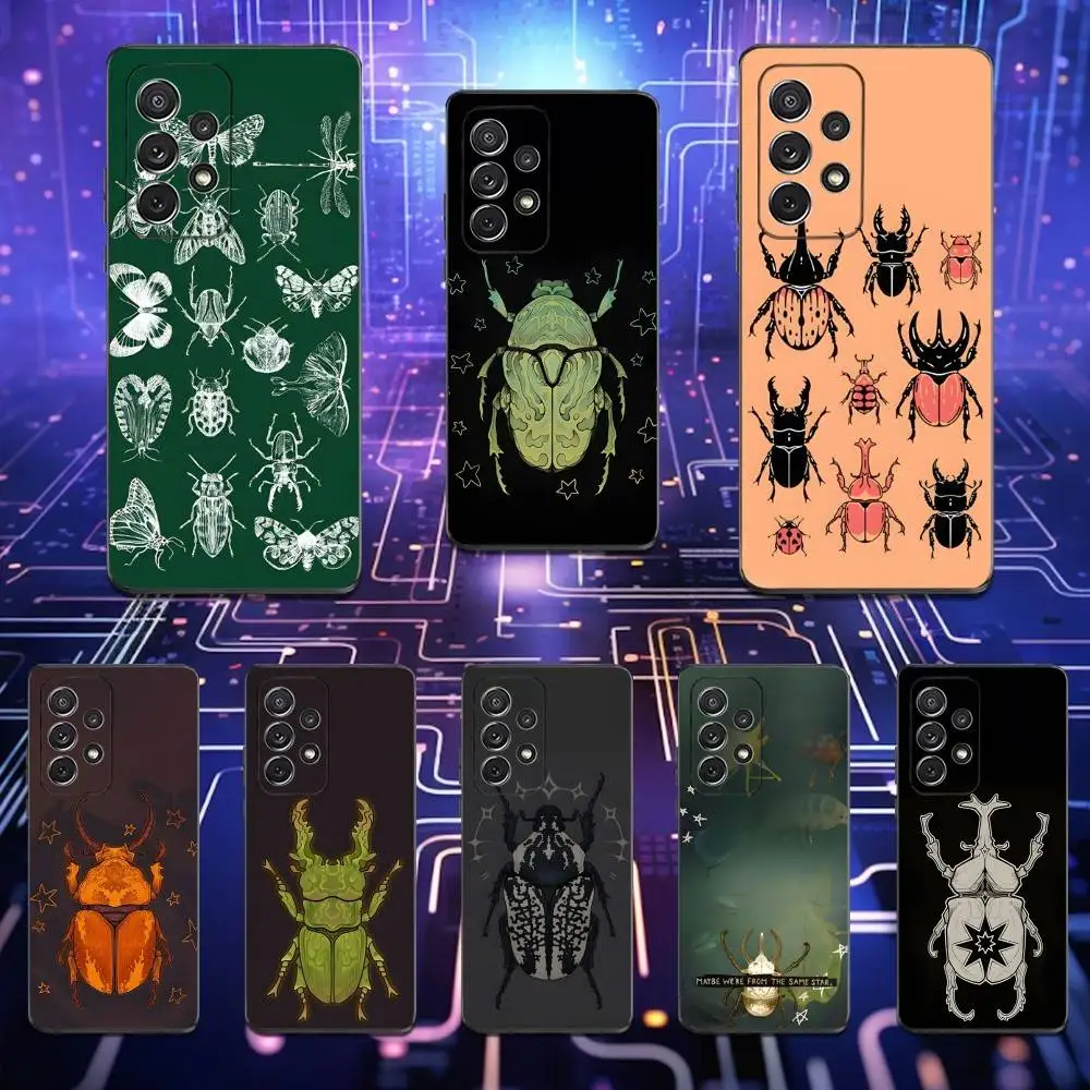 

Biology Art Insects Bugs Phone Case For Samsung S25,S24,S23,S22,S21,S20,S10,Ultra,Plus,Lite,FE,Soft Silicone Black Cover