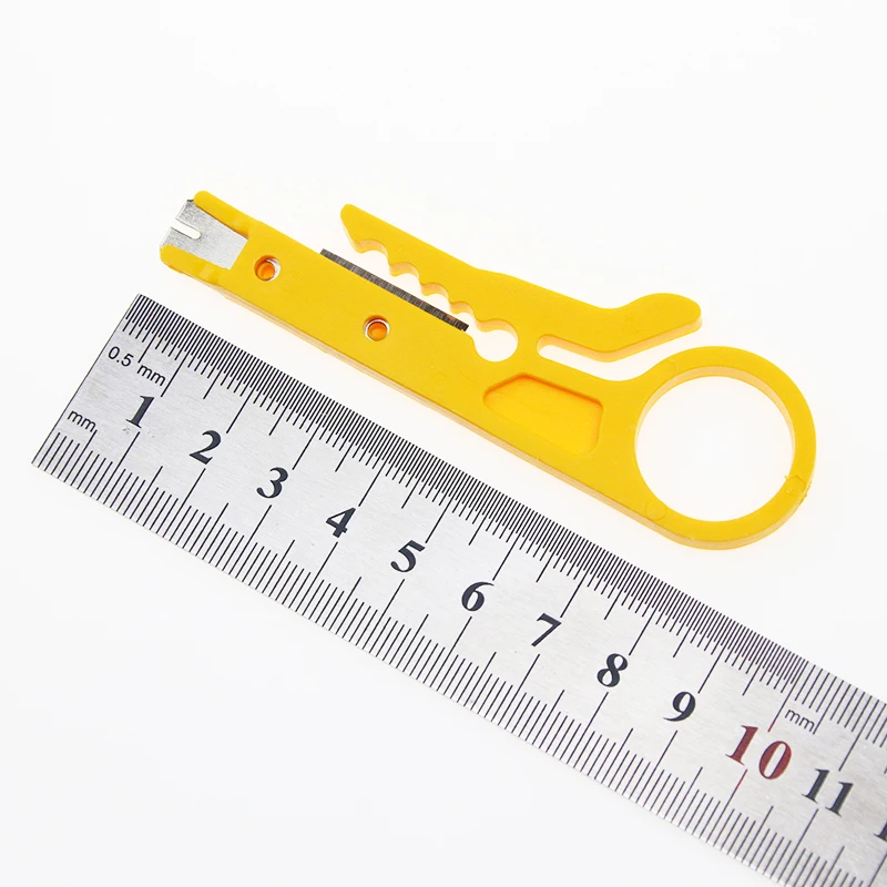 Draagbare 2 Stks/partij Mini Draad Stripper Mes Netwerk Kabel Krimptang Handje Strippen Draad Cutter Multi Gereedschap Handgereedschap