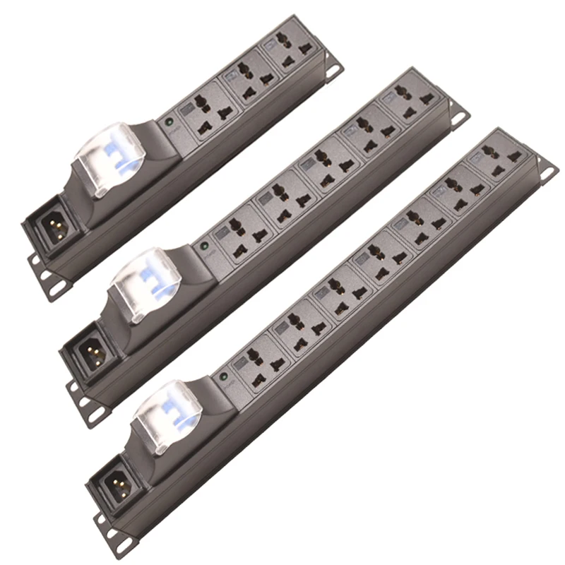 Server Rack PDU Power Strip distribution unit 16A Air Switch 2-12 Ways Universal Extenison Socket,C14 interface