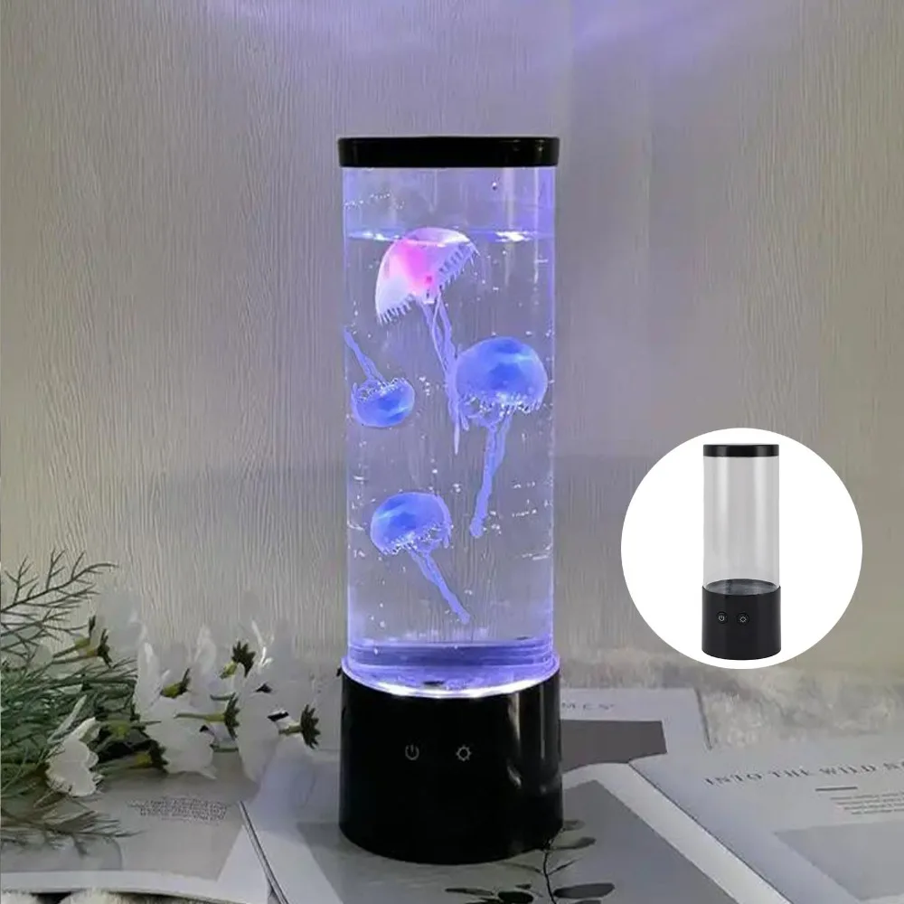 USB or Battery Powered Aquarium Mood Lamp Lifelike Floating Effect Quiet Performance Aquarium Night Light Color-Changing Effects