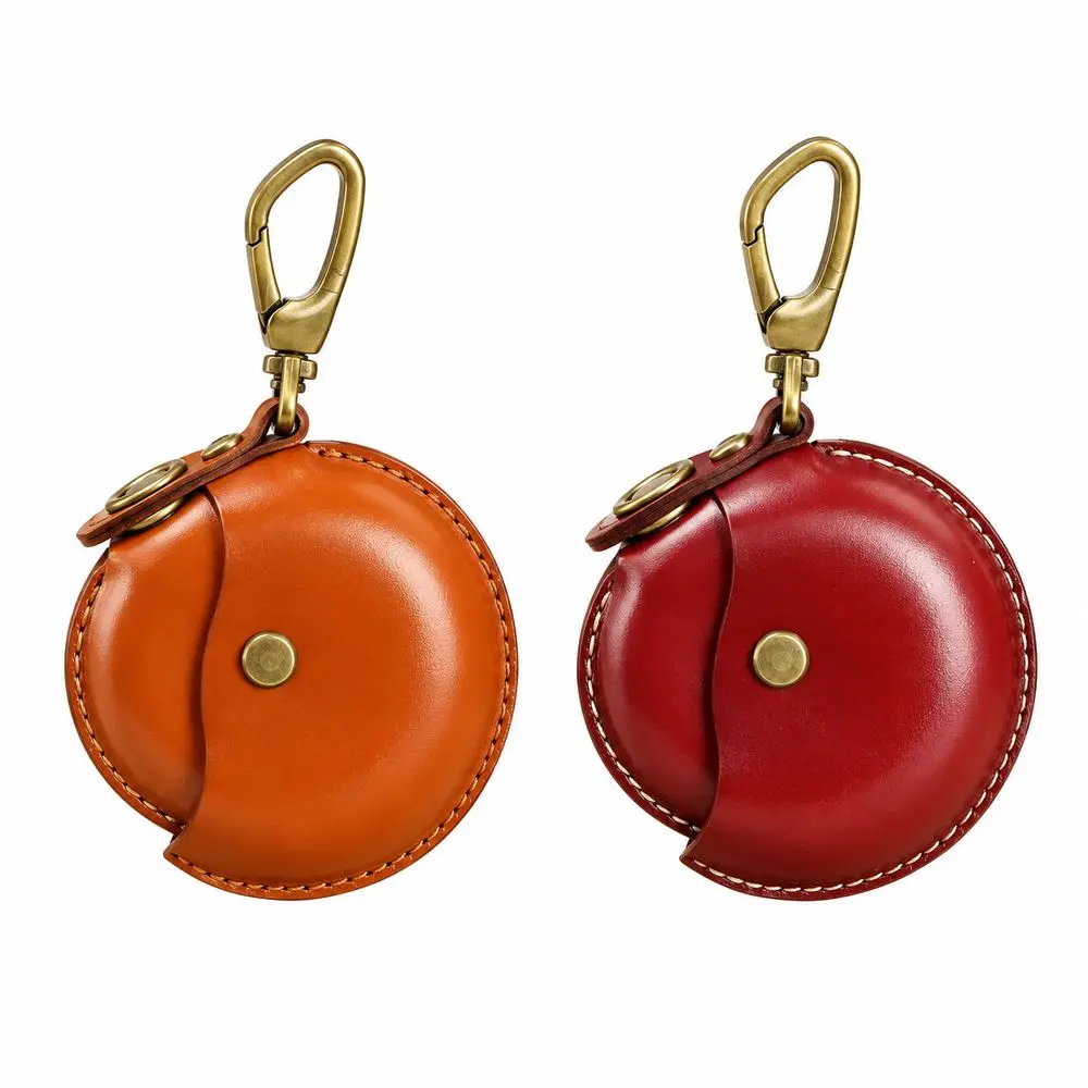 Gifts Retro Style Coin Purse Metal Clasp Contrast Stitching Cable Organizer Bag Solid Snap Closure Keychain Charm Bag for Keys
