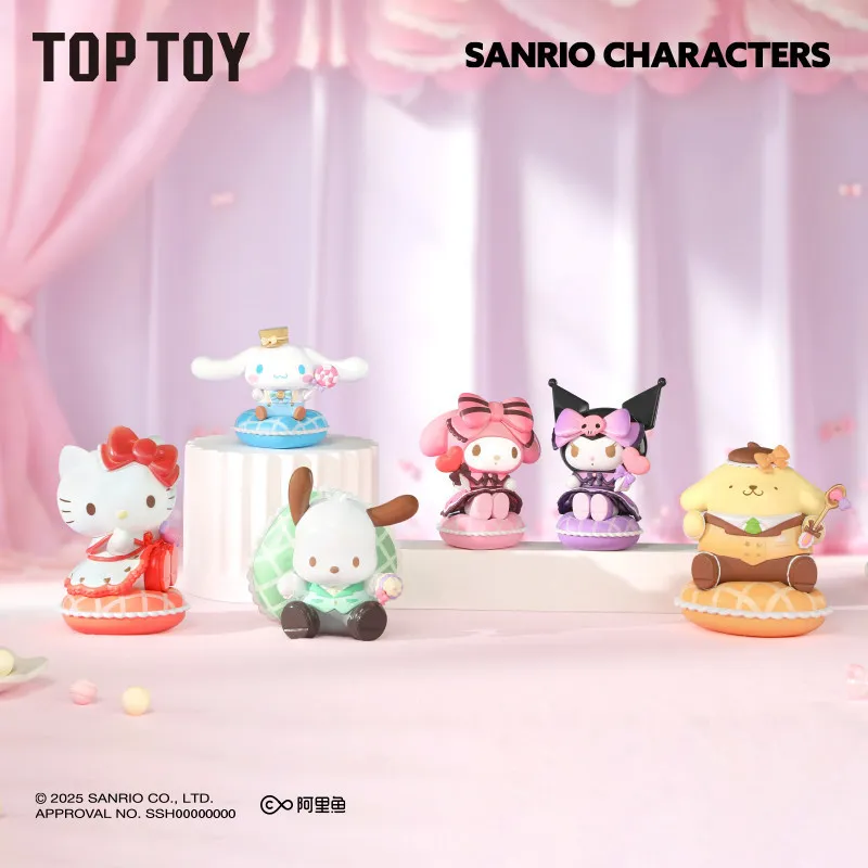 

Sanrio Honey Candy Series Blind Box Genuine Kuromi Pochacco Cinnamoroll Pompompurin Melody Action Figure Mystery Surprise Gifts