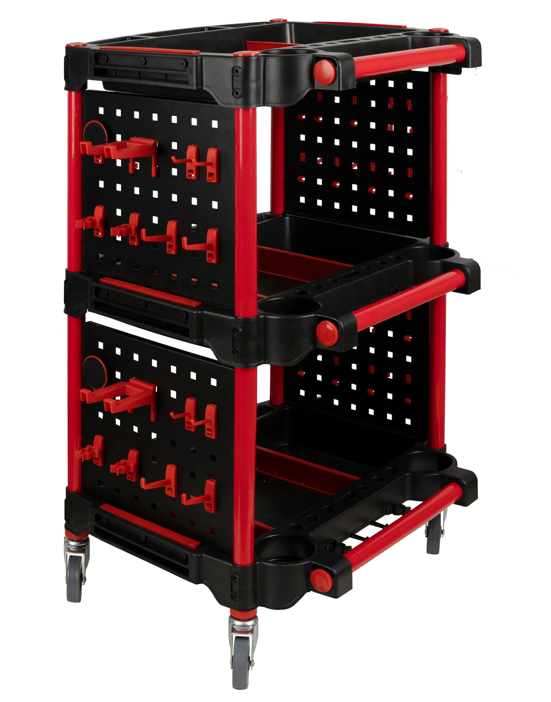 Auto Detailing Tool Cart With Tool Hanging Board-Car Detailing Organizer For Garage DIY Home Studio Projects,Classify And Store