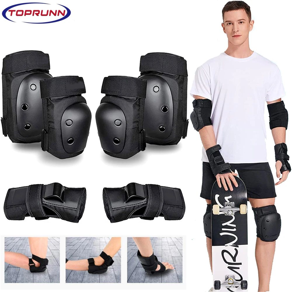 Skating Protective Gear Adult Knee and Elbow Pads Wrist Guards for Roller Skating Skateboarding,Skate Pads Adult Knee Pads