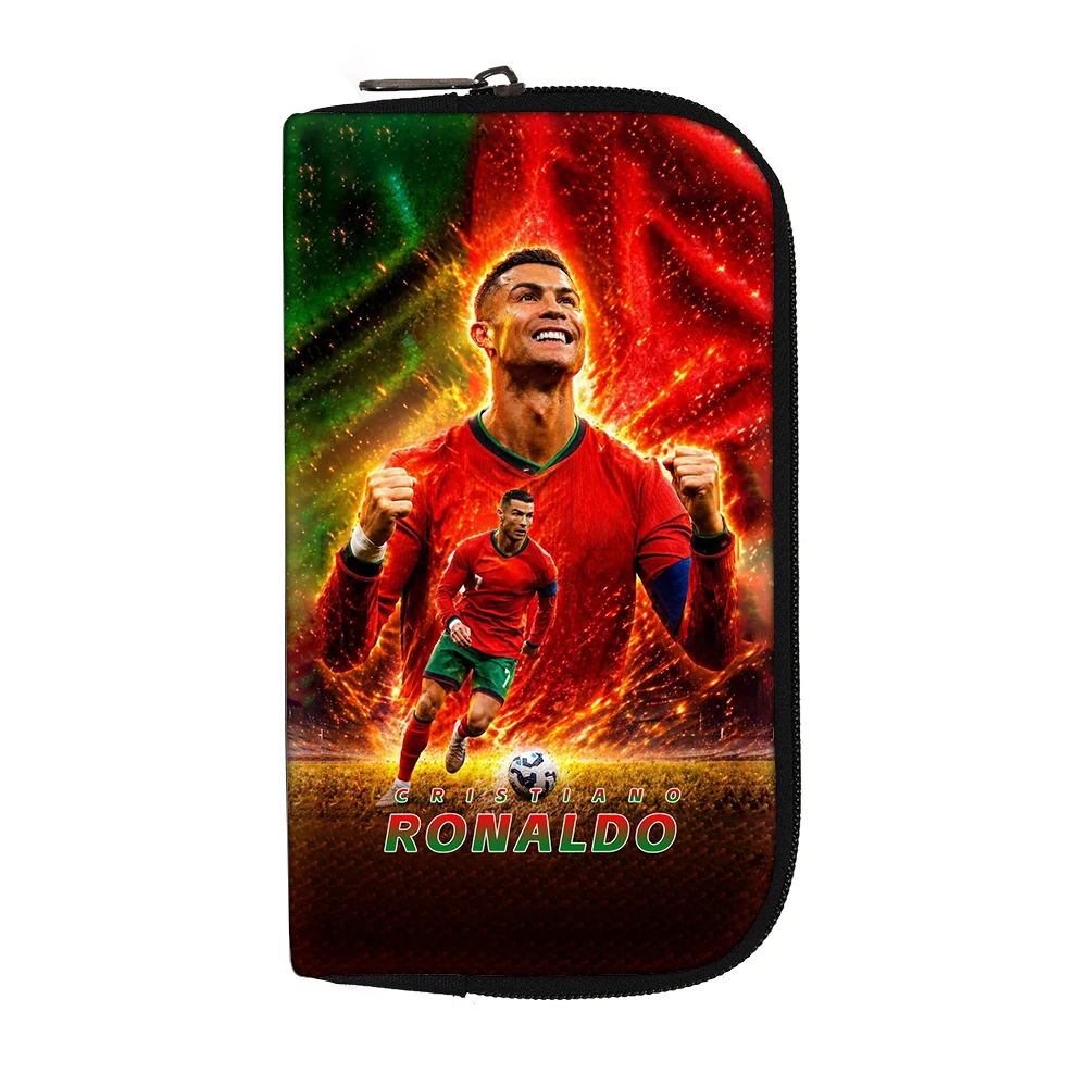 Women Men Clutch Bag headphone bag Ronaldo Wallets Portable Money Coin Purse Credit Card Money Bags  Football Star storage bag view 5