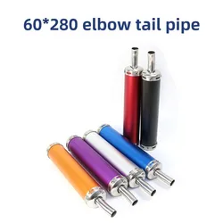 Universal 60x280mm Metal Long Motorcycle Racing Exhaust Pipe Muffler for 50cc-240cc Motorbike Racing Street Scooter Pitbike