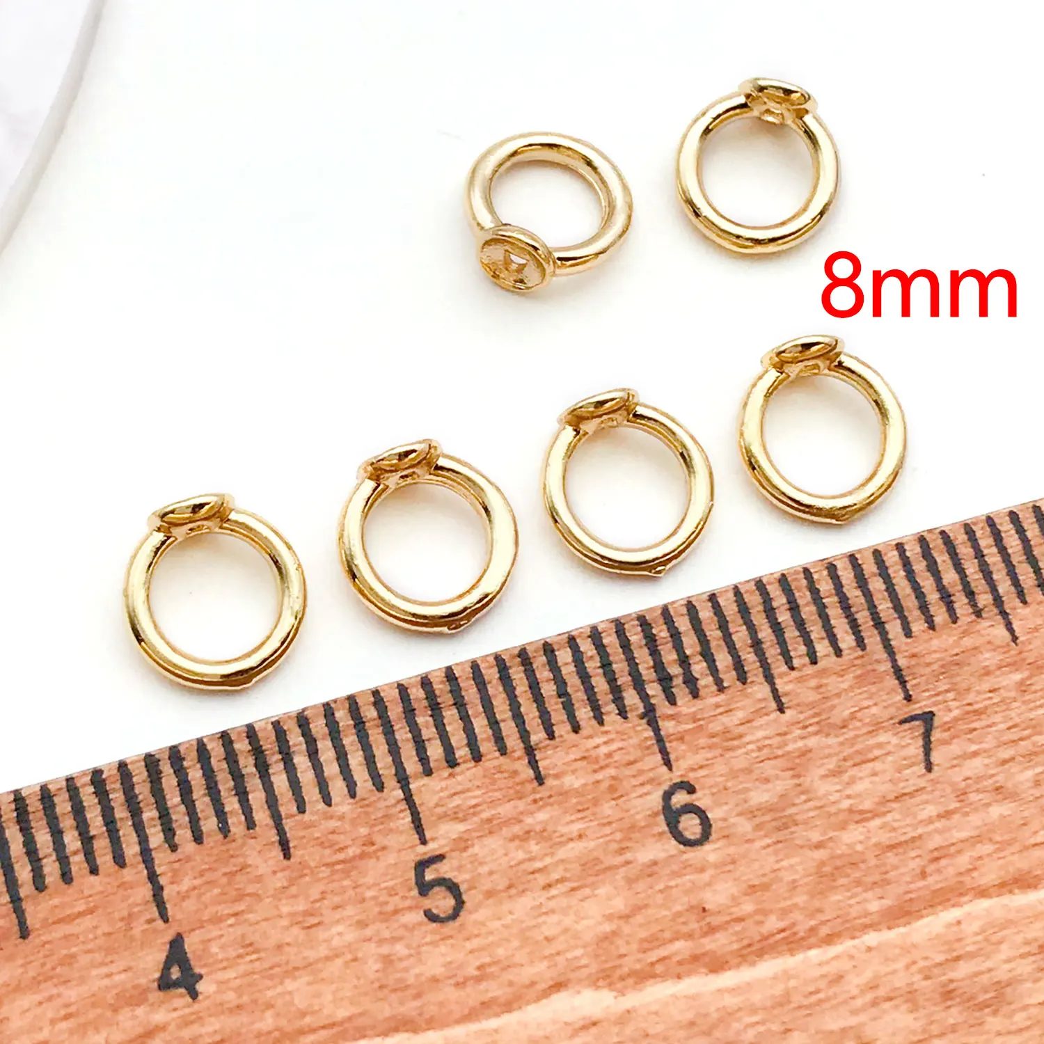 10pcs 18K Real Gold Plated Brass Pearl End Beads Caps Connector With Loop For DIY Bracelet Necklace Jewelry Making Accessories image 5