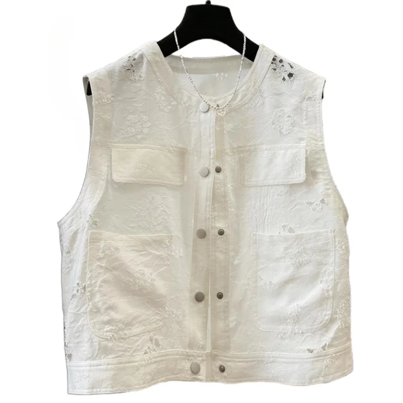 Top da donna 2025 Canottiera elegante estiva da donna Canottiera senza maniche bianca casual alla moda