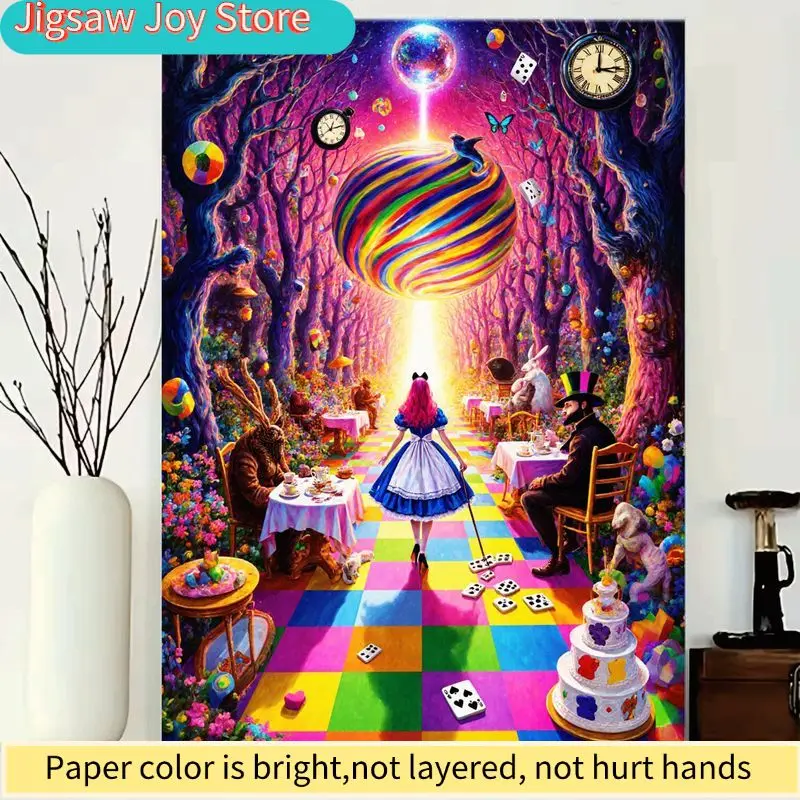 Disney  Alice in Wonderland Fantasy Jigsaw Puzzle, 50×70cm, Featuring Classic Characters and Magical Elements - Challenging La