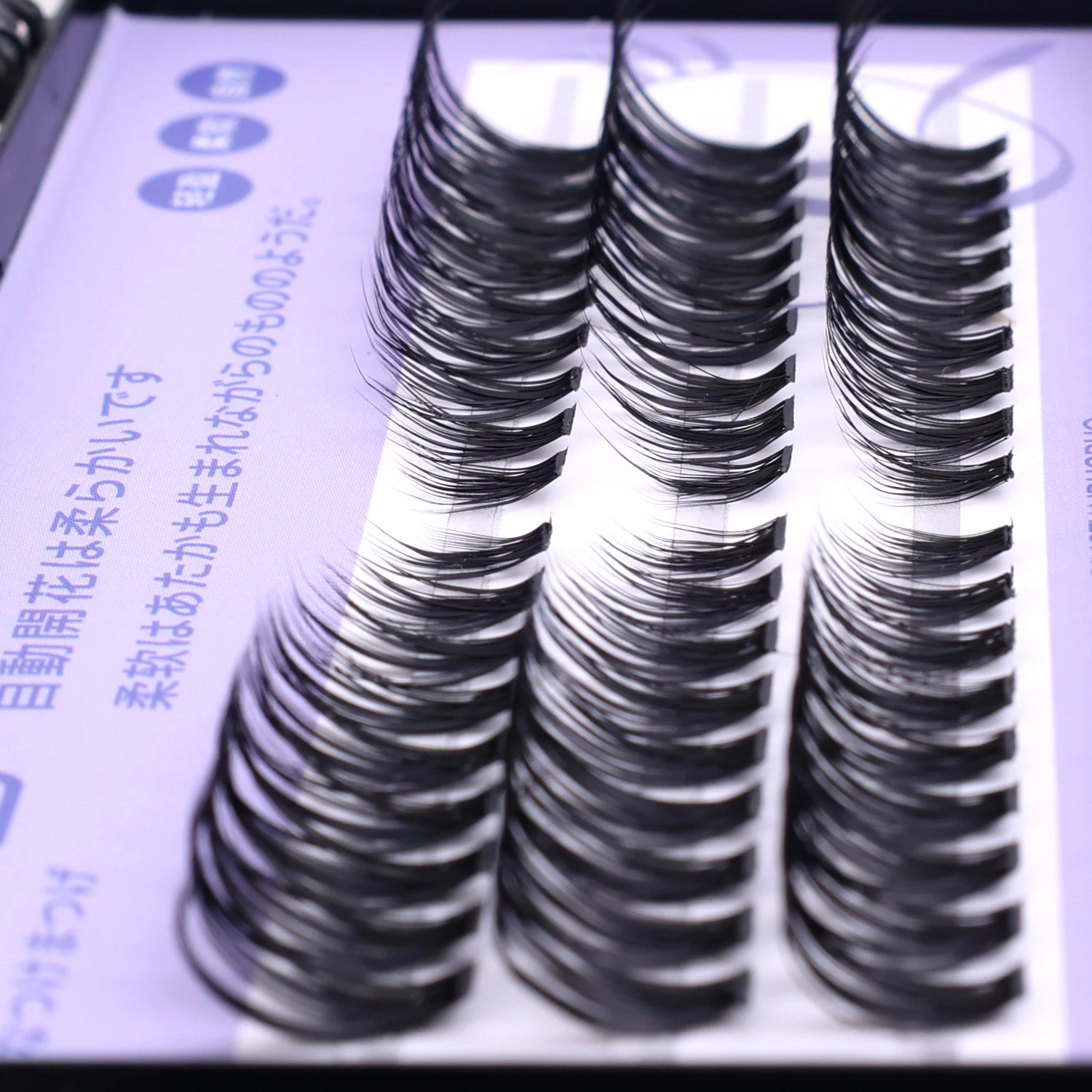 Ciglia finte miste alte e basse spesse Manga naturale Estensione ciglia 5D Fatte a mano morbide riutilizzabili Ciglia finte Occhi Strumenti per il trucco