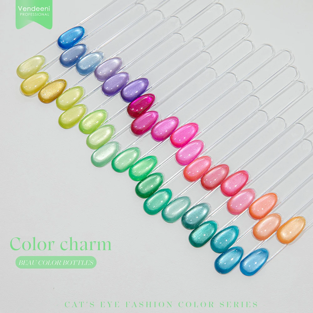 

Набор гель-лаков Vendeeni 36 цветов: Весенне-летняя коллекция, зеленые и розовые оттенки, эффект «кошачий глаз», кристальный гель-лак для маникюра с цветовой палитрой, без TPO/HEMA