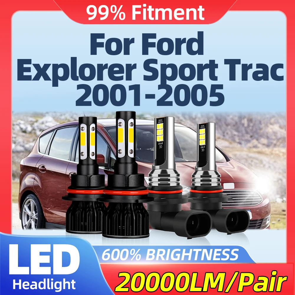 

Canbus LED Headlight Bulbs 40000LM Car Headlamps 12V Turbo Auto Fog Lamps For Ford Explorer Sport Trac 2001 2002 2003 2004 2005