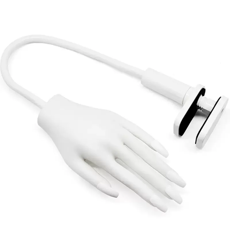 

Manicurist training practice prosthetic hand silicone model hand can change 360 degrees shape nail polish nail
