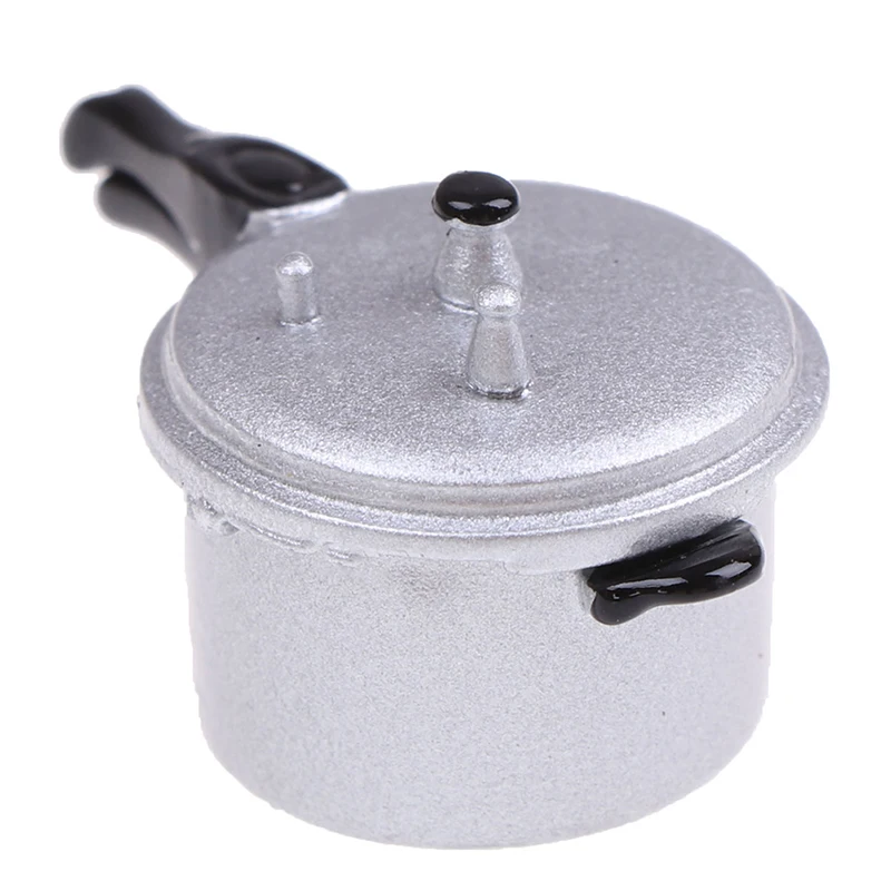 New【1:12 Scale Dollhouse Miniature Cooking Utensil Pressure Cooker Kitchen Tools】