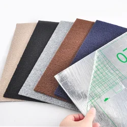 50PCS Self Adhesive Carpet Floor Tiles Sticker Square Rugs Peel and Stick Mat DIY Flooring Kitchen Dining Room Bedroom HomeDecor