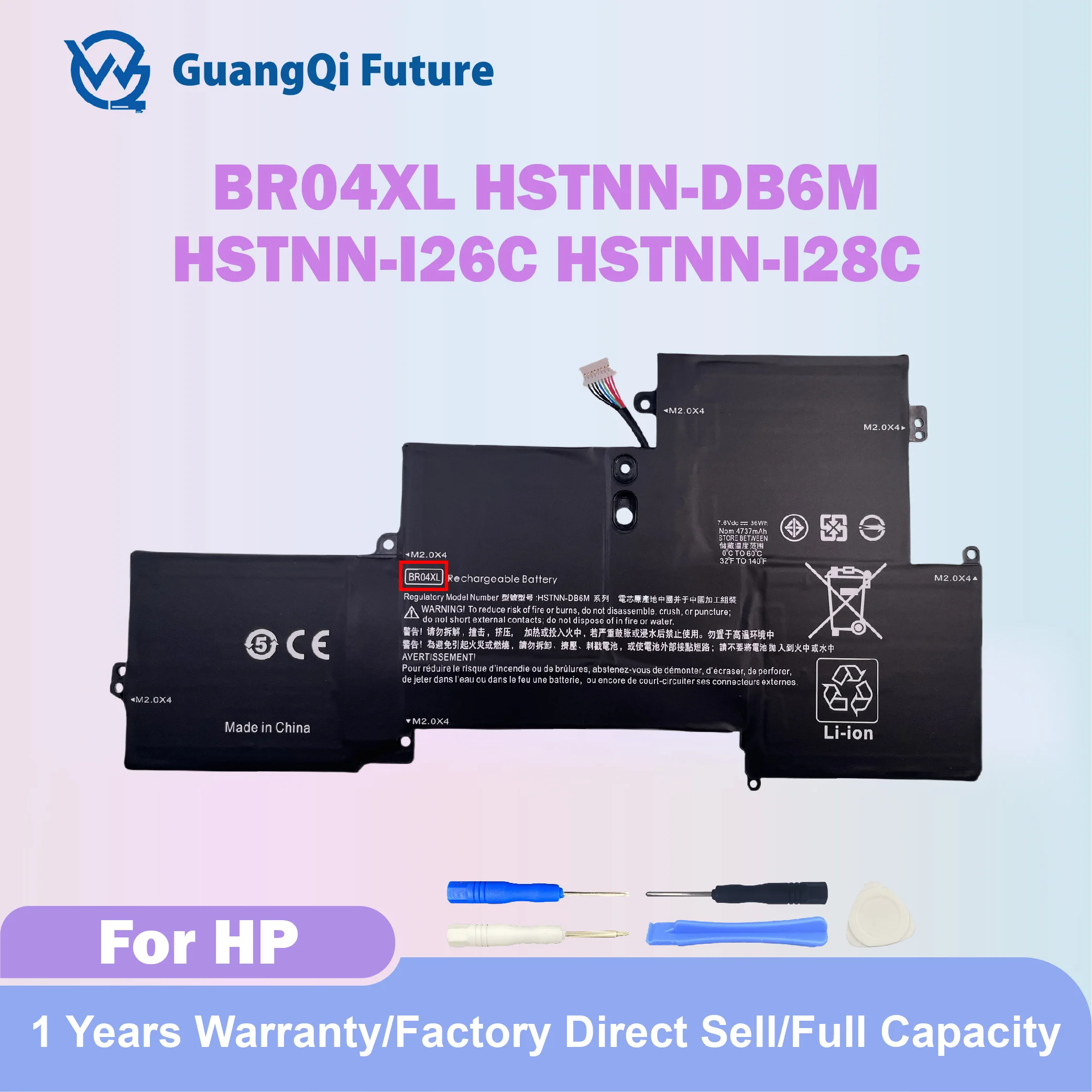 BR04XL BO04XL 4737mAH 36Wh 760505-005 Laptop Battery for HP EliteBook 1020 BR04XL M5U02PA M0D62PA Series HSTNN-DB6M