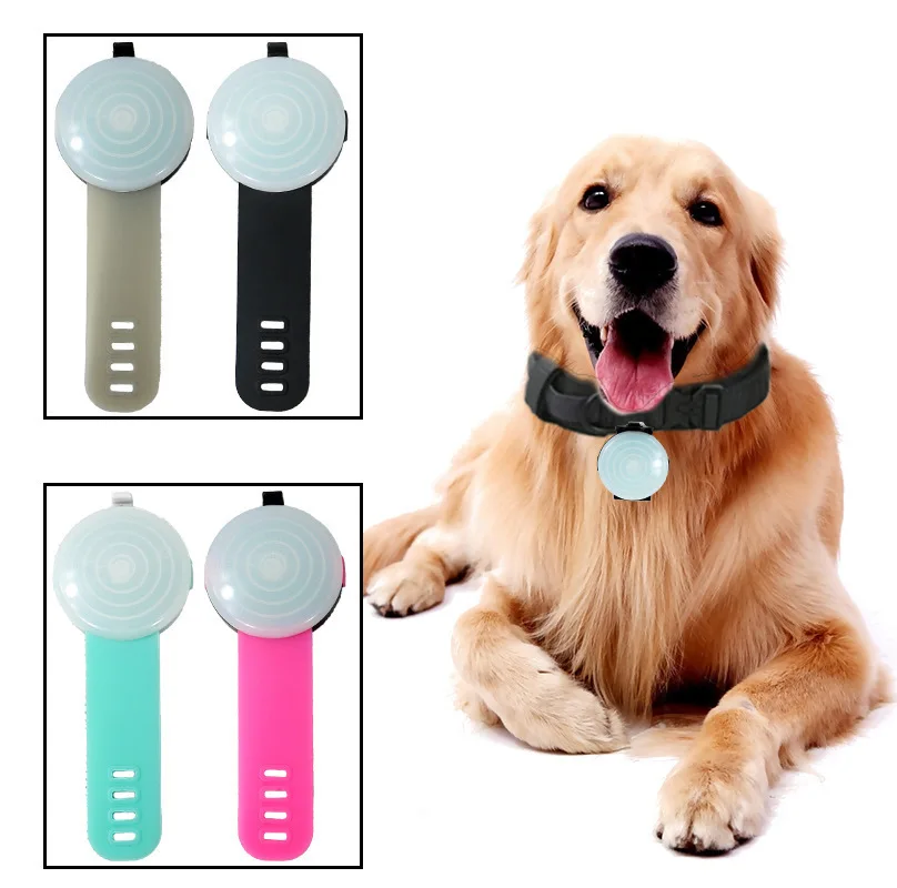 LED Dog Collar Pendant Rechargeable Pet USB Charge Luminous Collar Pendant Pet Flash Light Safety Necklace Light Clip-on Light