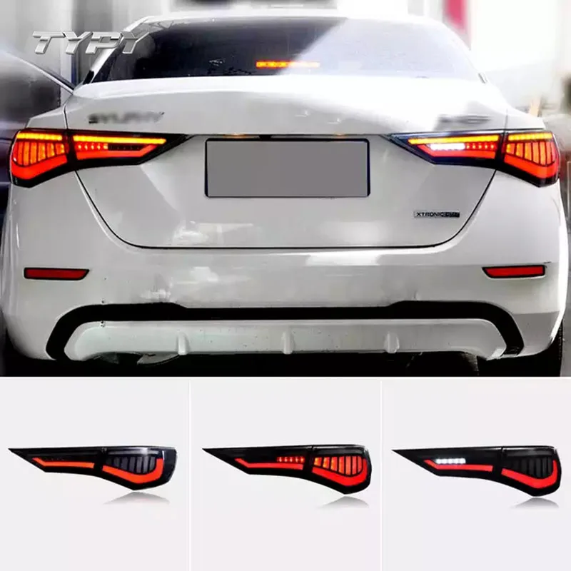 

LED Tail Lights Dynamic Turn Signal Breathing Streamer TailLamp For Nissan Sylphy Sentra Pulsar 2019-2021