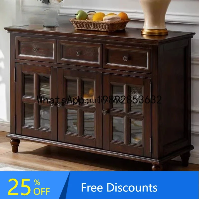 

HH 66.LSolid wood dining side cabinet retro locker
