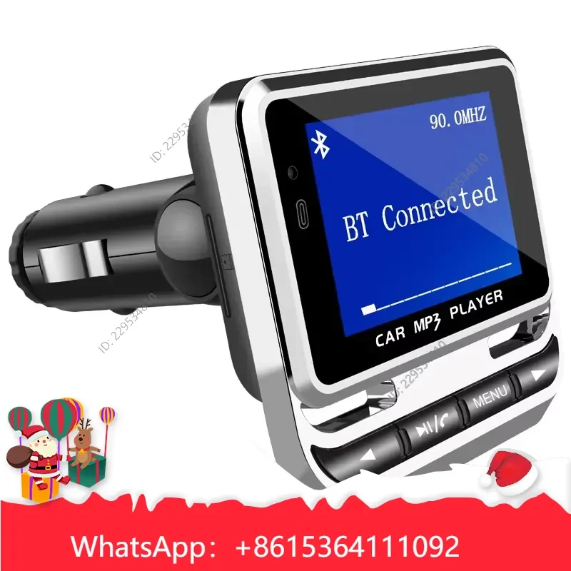de alta calidad for FM12B Car MP3 Bluetooth FM Transmitter Cigarette Lighter Dual USB Charger Compatible For Model，1pc