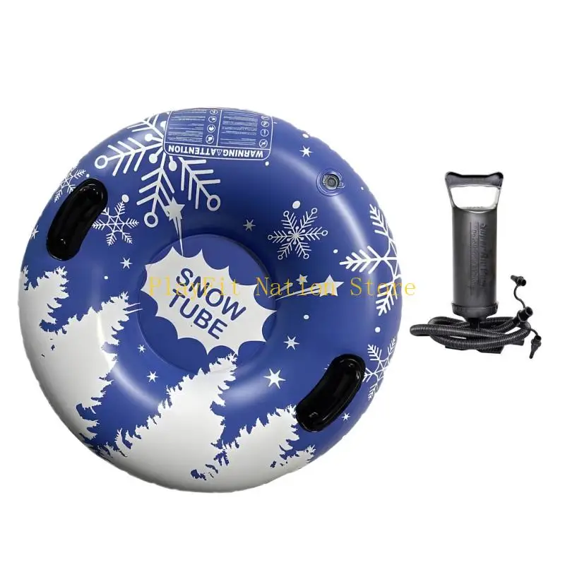242F Opblaasbare Sneeuw Buis Slee Met Handvatten Opblaasbare Ski Ringen Pvc Rodelen Buis Portable Winter Sneeuw Rodelen